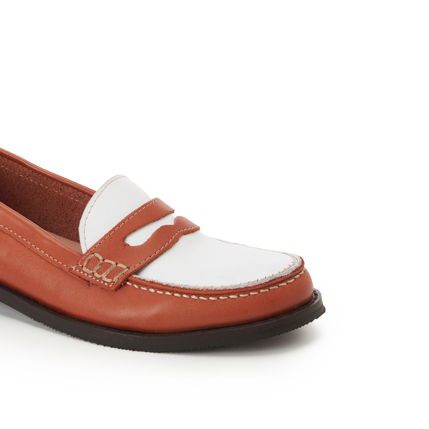Colorblock leather loafers Clearance
