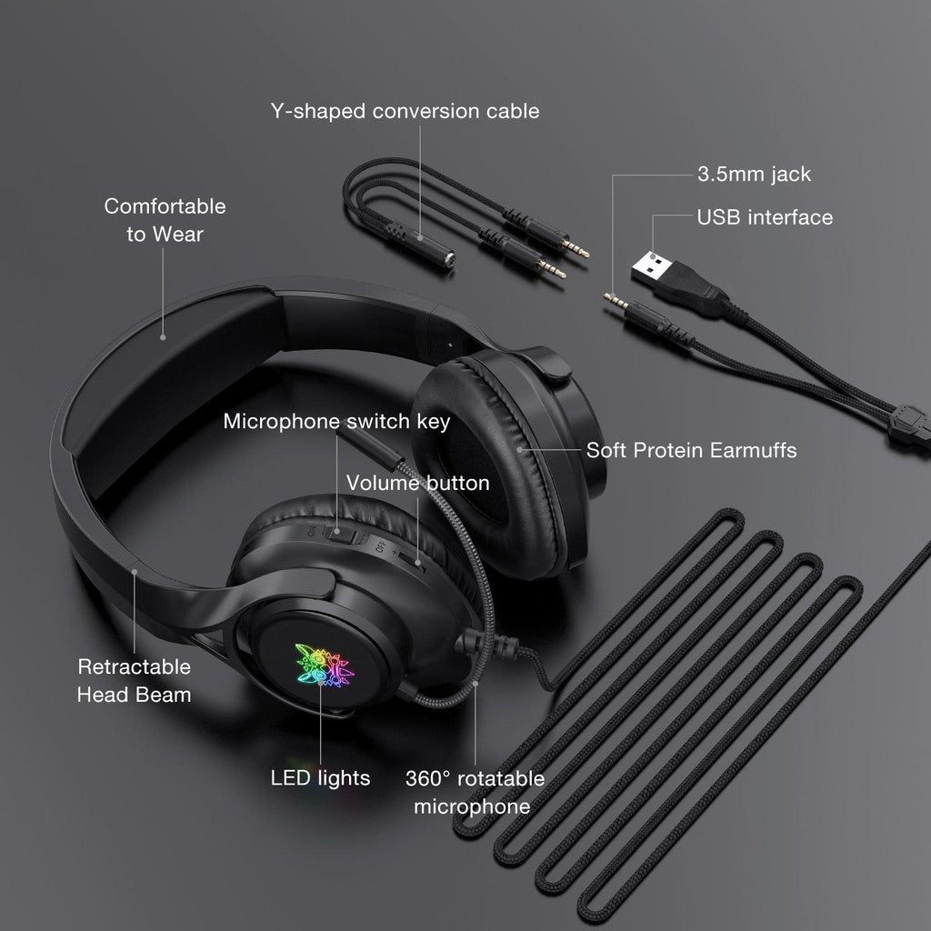 ONIKUMA X16 RGB Gaming Headset Stereo Noise canceling Mi AHW