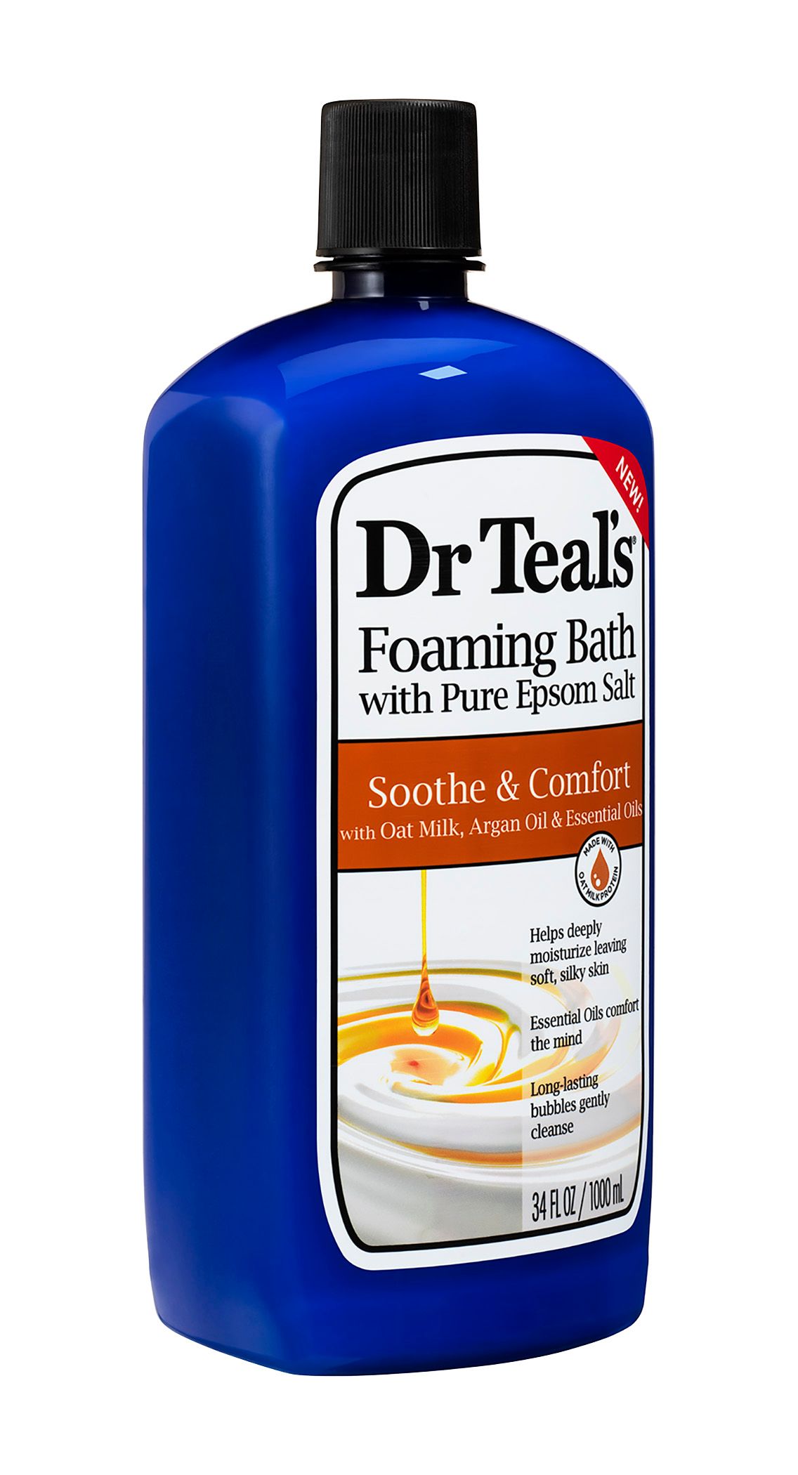 Dr Teal S Foaming Bath with Pure Epsom Salt Oat Milk & Argan