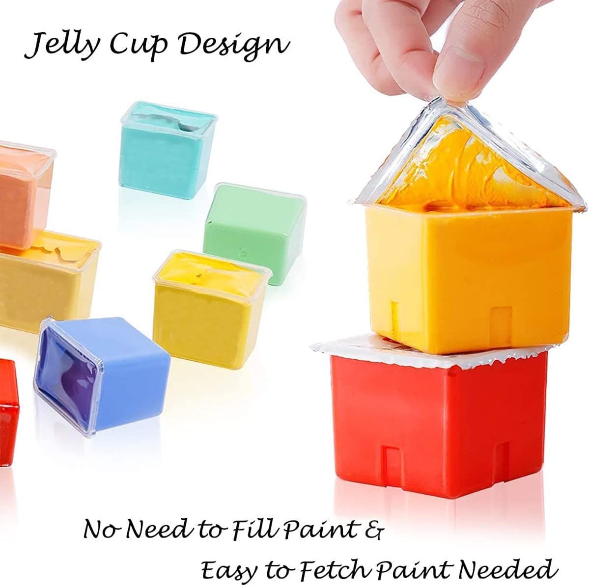 HIMI Jelly Gouache Paint Set, 18 Colors x 30ml/1oz Jelly Cup