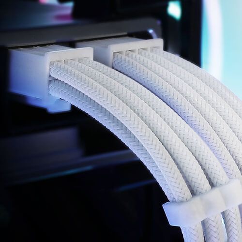 متجر عرب هاردوير Antec PSU Sleeved Extension Cable Kit White