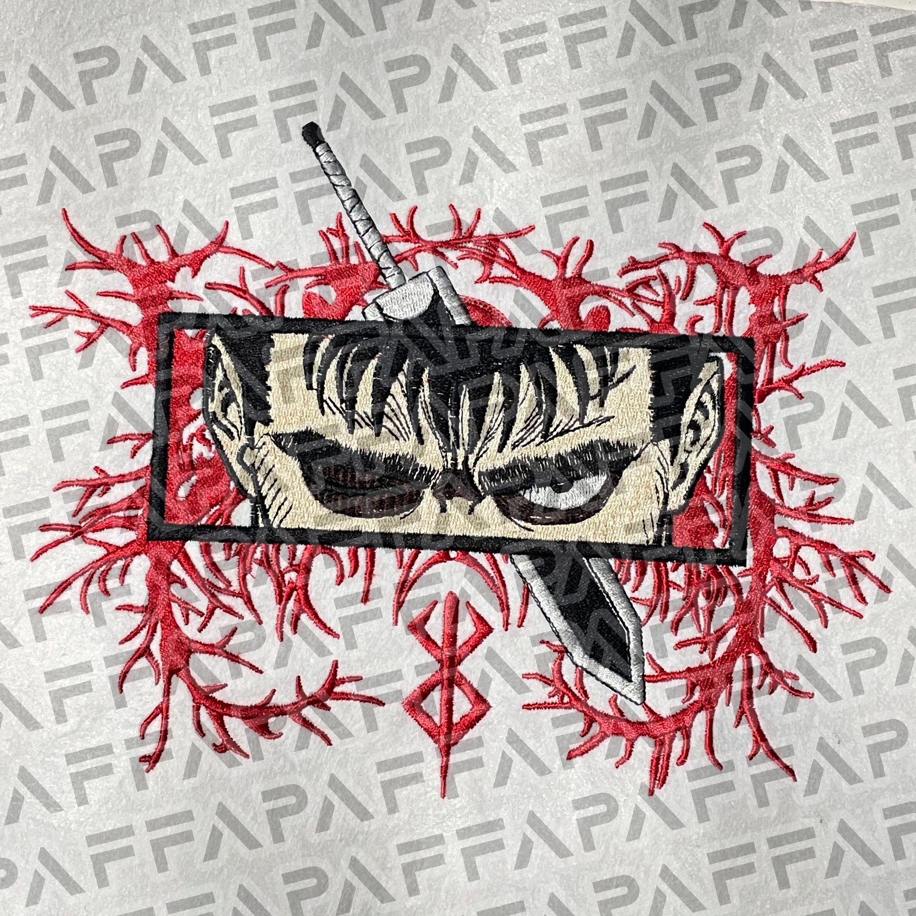 PAFFA store Guts Berserk Embroidered Hoodie
