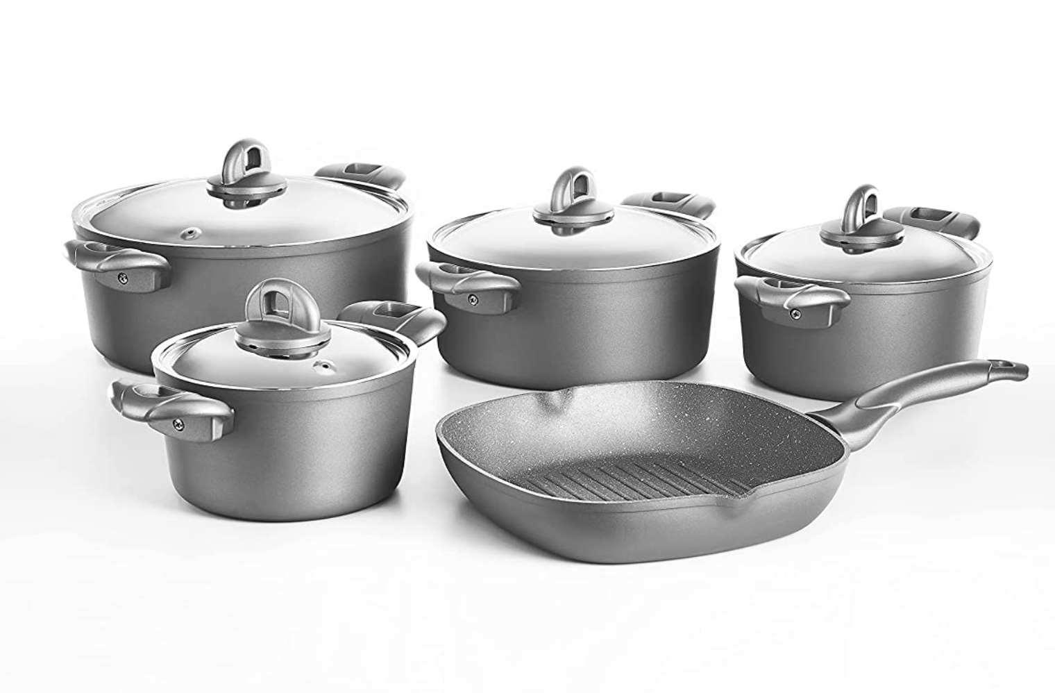 Gaston Granite Cookware Set, Blue 9 Pieces